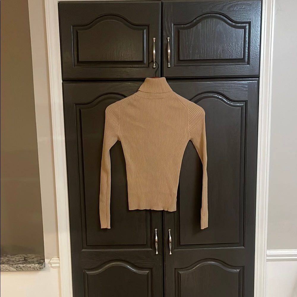 Express Camel Ribbed Turtleneck - Picture 2 of 2
